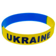Rubber Support Ukraine Unisex Rubber Bracelet in Multi color Round
