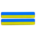 Set of 2 Reflective Ukrainian Flag Sticker Support Ukraine Car Decal in Multi color Rectangular