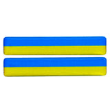 Set of 2 Reflective Ukrainian Flag Sticker Support Ukraine Car Decal in Multi color Rectangular