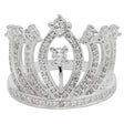 Queen's Crown Sterling Silver Women's Ring (Size 7) in Silver color,  shape