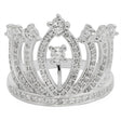 Queen's Crown Sterling Silver Women's Ring (Size 8) in Silver color
