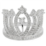 Queen's Crown Sterling Silver Women's Ring (Size 8) in Silver color