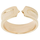 14 Karat Gold Plated Band Sterling Silver Men's Ring (Size 9) in Gold color,  shape