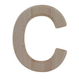 Wood Unfinished Wooden Arial Font Letter C (6.25 Inches) in Beige color