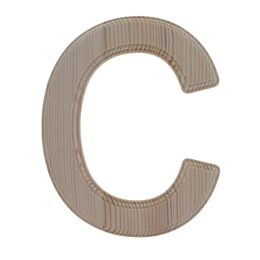 Unfinished Wooden Arial Font Letter C (6.25 Inches) in  color