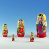 Set of 5 Unfinished Unpainted Wooden Nesting Dolls Craft DIY Kit 6 Inches