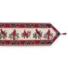 Cardinal, Mistletoe Poinsettia Christmas Tablecloth Holiday Runner 77 Inches ,dimensions in inches: 8.2 x 77 x 13.5