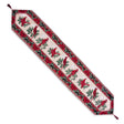 Cardinal, Mistletoe Poinsettia Christmas Tablecloth Holiday Runner 77 Inches in  color Rectangular