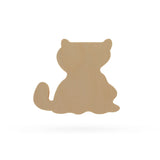 Unfinished Wooden Cat Shape Cutout DIY Craft 5.5 Inches in Beige color