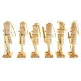 Set of 6 Unfinished Wooden Nutcrackers DIY Craft Kit 5 Inches , dimensions in inches: 5 x 12 x 7.1