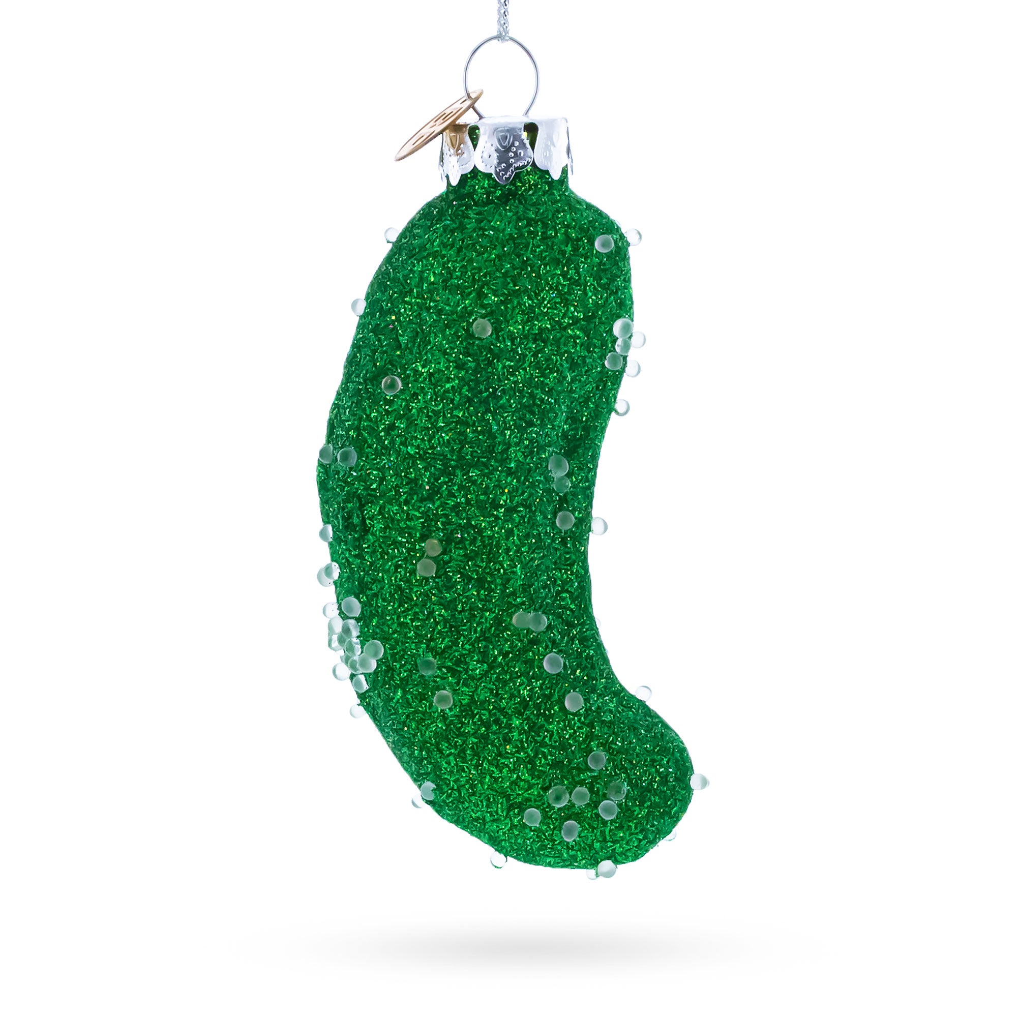 Salted Pickle Glass  Christmas Ornament in Green color Figurine