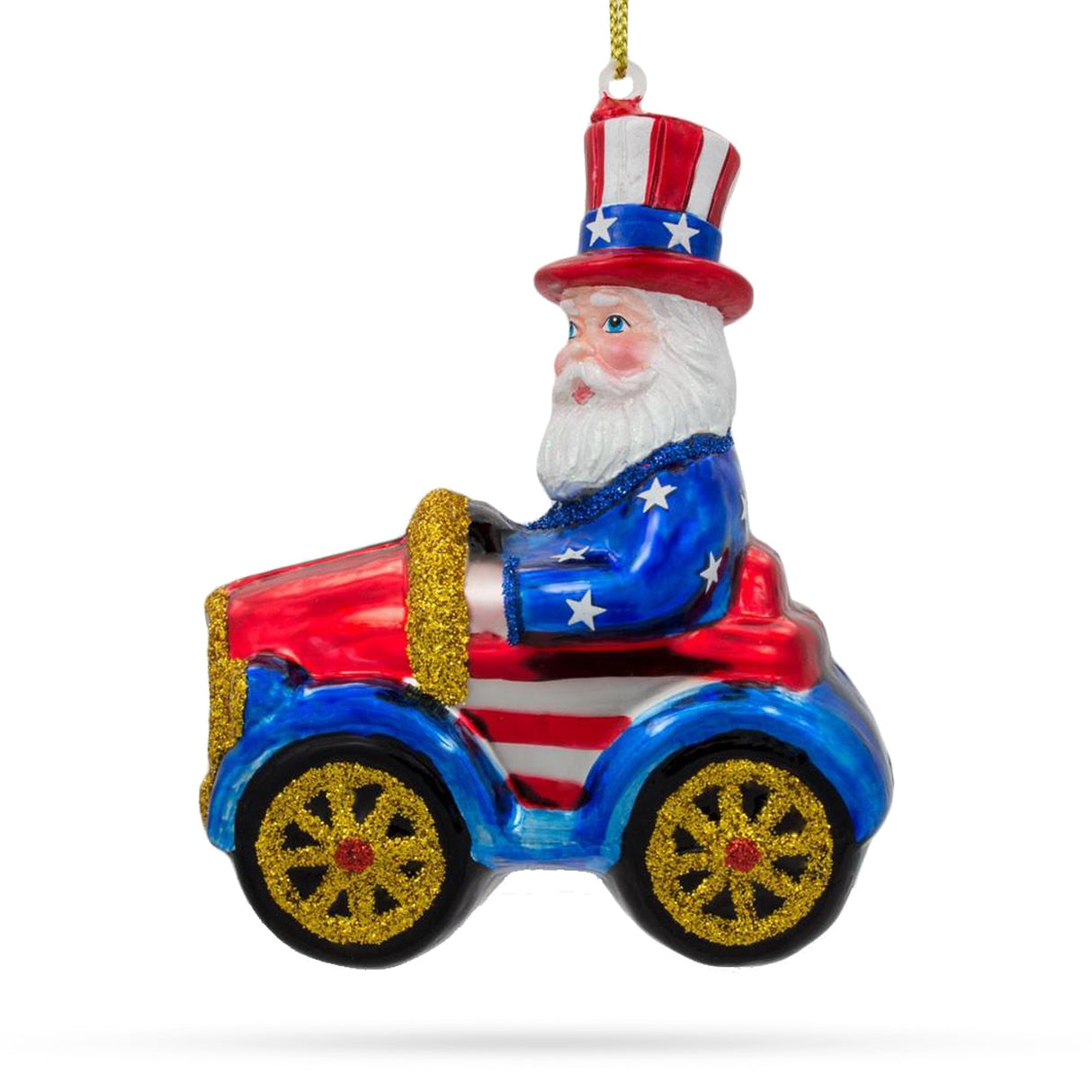 Buy Christmas Ornaments Patriotic Santa by BestPysanky Online Gift Ship