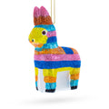 Festive Pinata Glass Christmas Ornament in Multi color Figurine