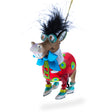 Debonair Donkey - Blown Glass Christmas Ornament in Multi color,  shape