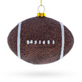Shiny Football Glass Christmas Ornament in Brown color Figurine