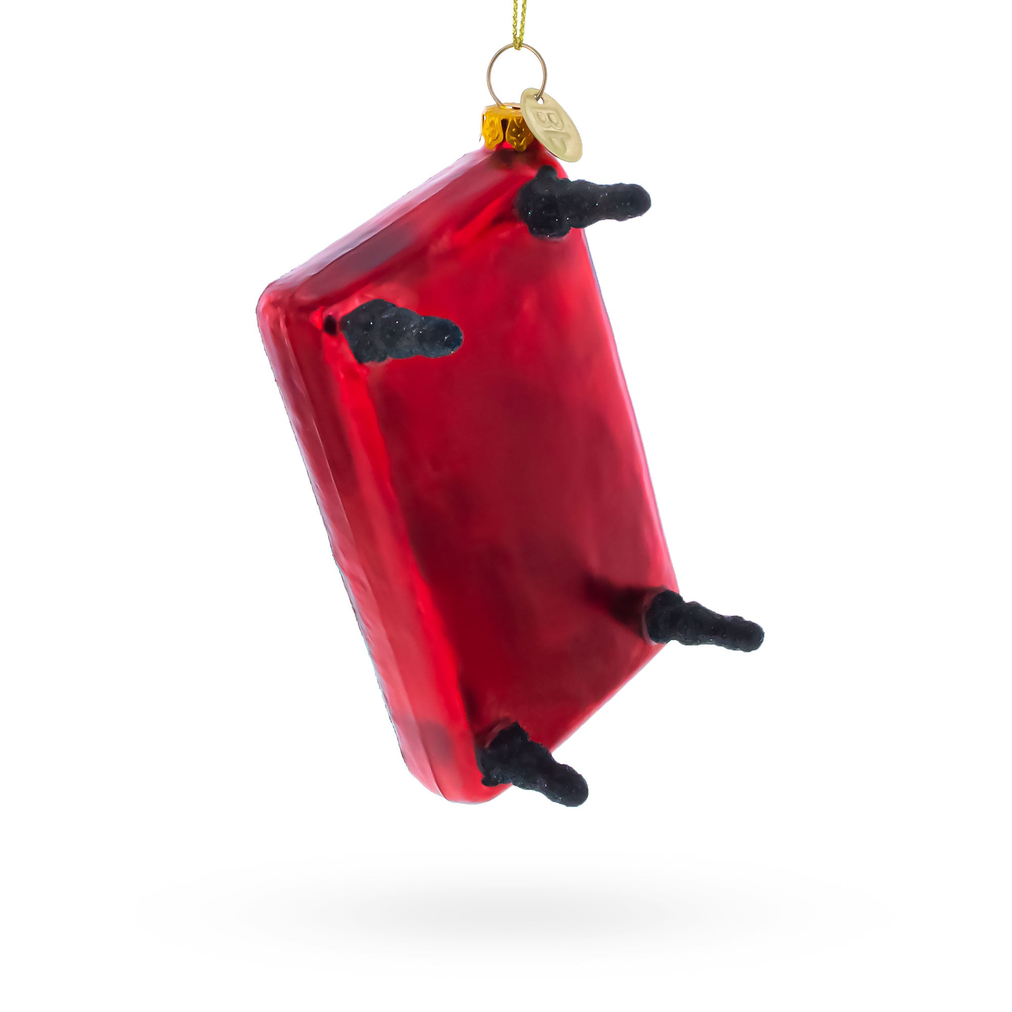 Billiard/Pool Table Blown Glass Christmas OrnamentChina , dimensions in inches: 4.34 x 2.56 x 1.66
