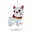 Adorable Yorkshire Terrier Blown Glass Christmas Ornament in Multi color