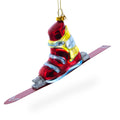 Ski Boot Glass Christmas Ornament in Red color Figurine