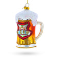 Frothy Beer Stein Blown Glass Christmas Ornament in Multi color