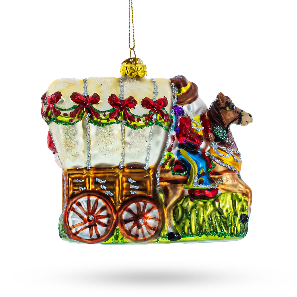 Buy Christmas Ornaments > Transportation > Santa by BestPysanky Online Gift Ship