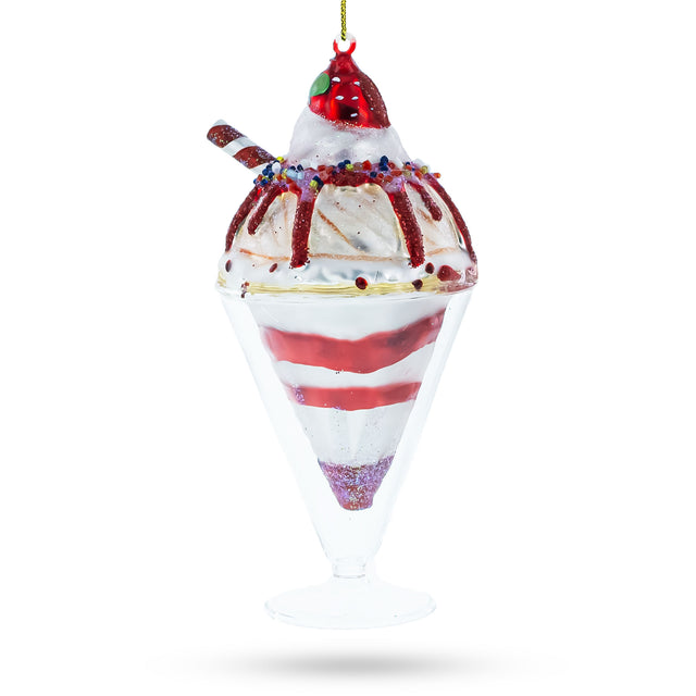 Delectable Dessert Cake Blown Glass Christmas Ornament in Multi color