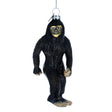 Elusive Bigfoot Blown Glass Christmas Ornament in Black color