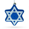 Jewish Star of David - Blown Glass Christmas Ornament by BestPysanky