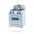 Stove Glass Christmas Ornament in Silver color Figurine
