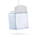 Stove Blown Glass Christmas Ornament , dimensions in inches: 4.2 x 2.46 x 2.46