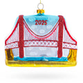 Golden Gate Bridge, San Francisco, California Glass Christmas Ornament in Blue color Figurine