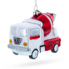 Glass Rugged Concrete Mixer - Blown Glass Christmas Ornament in White color