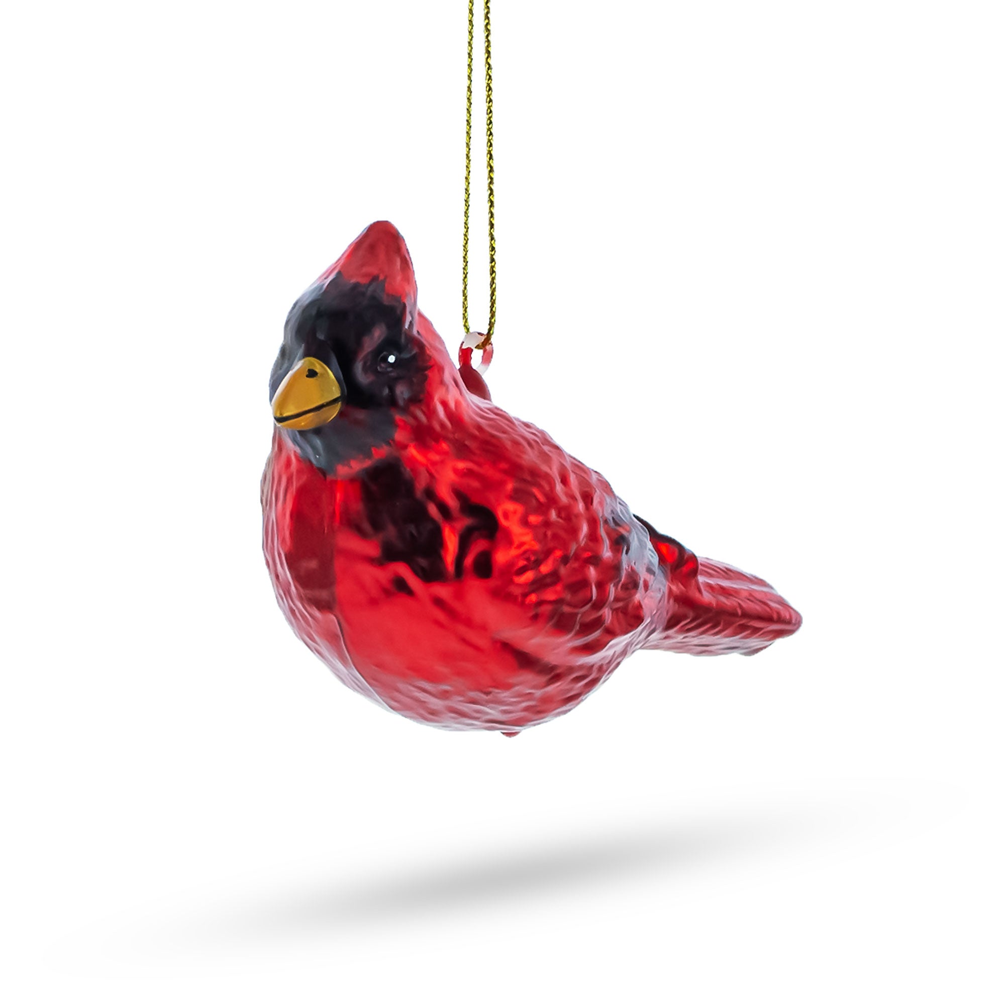 Red Cardinal Blown Glass Christmas Ornament in Red color Figurine