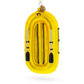 Sunny Yellow Rubber Boat Glass Christmas Ornament in Yellow color Figurine