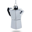 Glass Charming Coffee Maker Mocha Pot - Blown Glass Christmas Ornament in Silver color