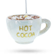 Glass Cozy Hot Cocoa Cup - Blown Glass Christmas Ornament in Multi color