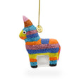 Glass Festive Donkey Pinata - Blown Glass Christmas Ornament in Multi color