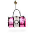 Stylish Pink Handbag - Blown Glass Christmas Ornament in Pink color,  shape
