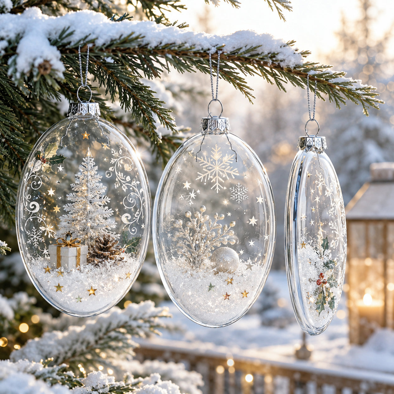 Buy Christmas Ornaments Clear Glass by BestPysanky Online Gift Ship
