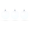 Flat Disc Clear Glass Christmas Ornament in Clear color Disc