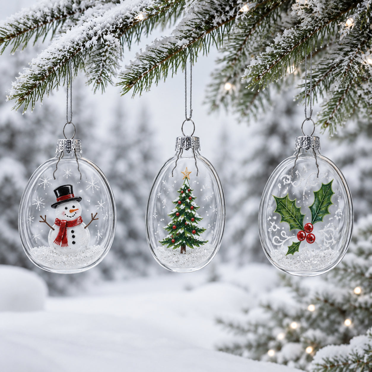 Buy Christmas Ornaments Clear Glass by BestPysanky Online Gift Ship