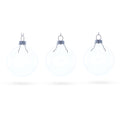 Set of 3 Clear Glass Ball Ornament 2.5 in Clear color Round