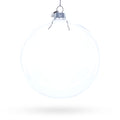 Large Clear Glass Ball Christmas Ornament 4.6 Inches in Clear color Round