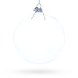 Large Clear Glass Ball Christmas Ornament 4.6 Inches in Clear color Round