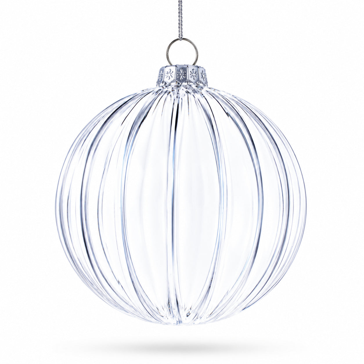 Shop Elegant Set of 3 Striped Clear Glass Ball Christmas Ornaments 3.5 Inches. Buy Christmas Ornaments > Clear > Glass Clear Round
