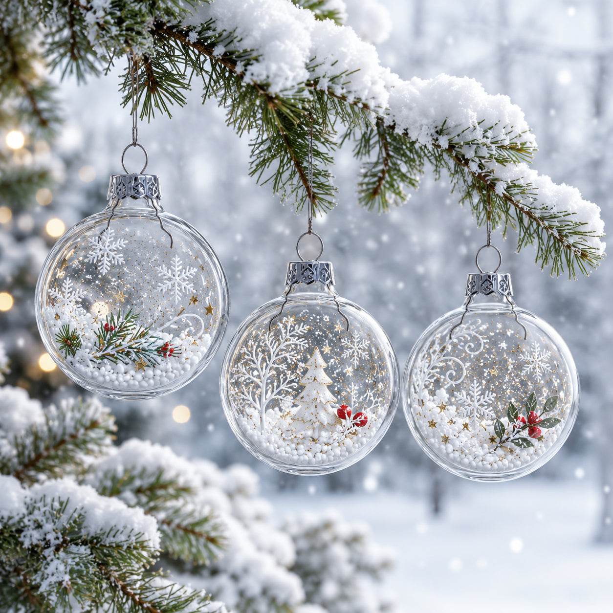 Buy Christmas Ornaments Clear Glass by BestPysanky Online Gift Ship