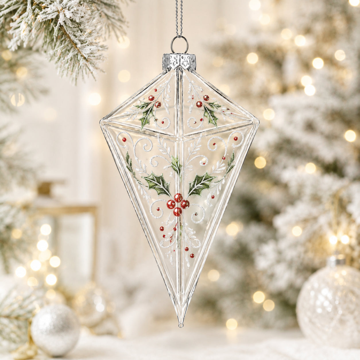 Buy Christmas Ornaments Clear Glass by BestPysanky Online Gift Ship