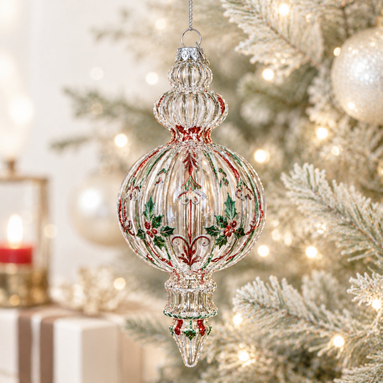 Buy Christmas Ornaments Clear Glass by BestPysanky Online Gift Ship