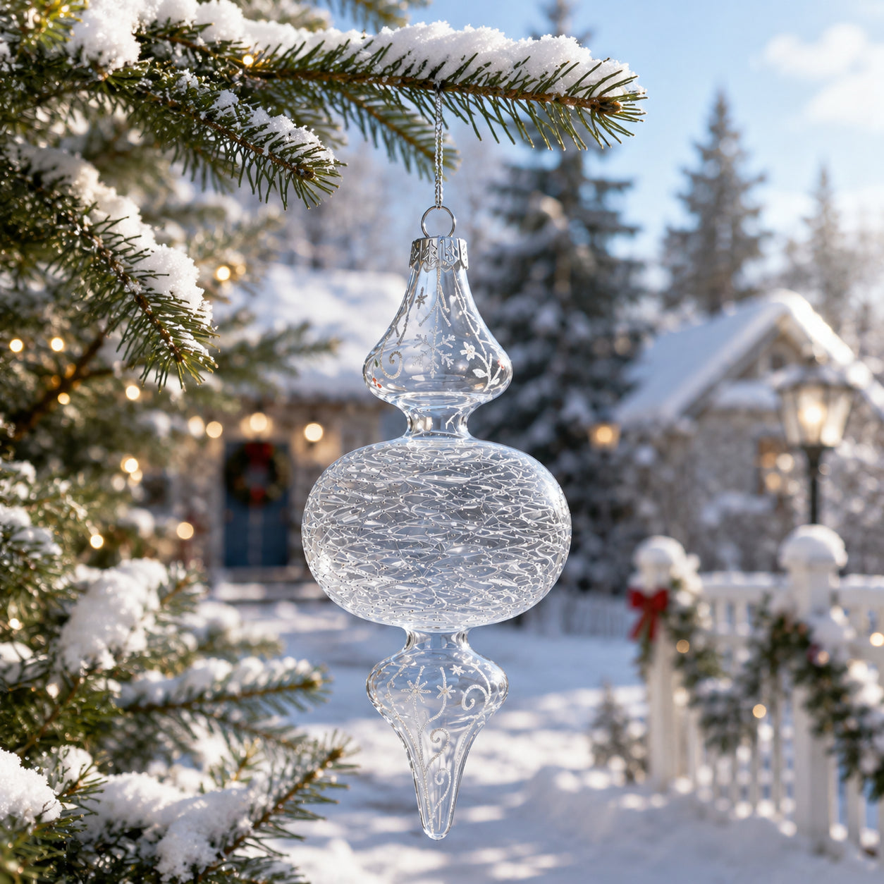 Buy Christmas Ornaments Clear Glass by BestPysanky Online Gift Ship