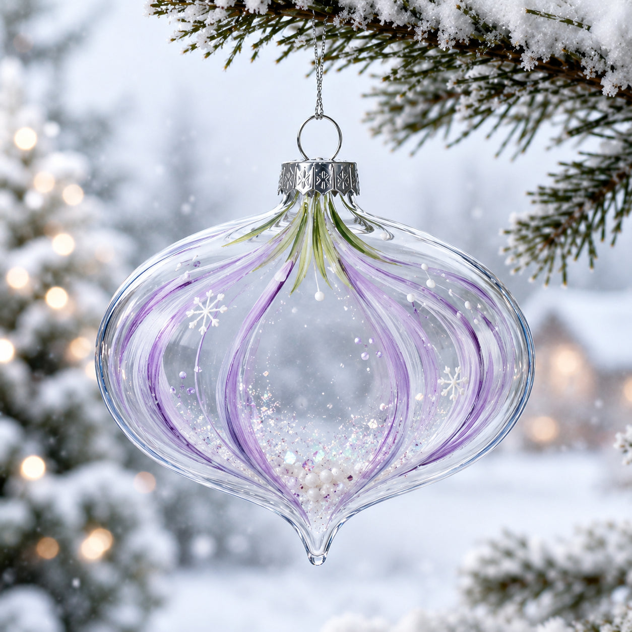 Buy Christmas Ornaments Clear Glass by BestPysanky Online Gift Ship