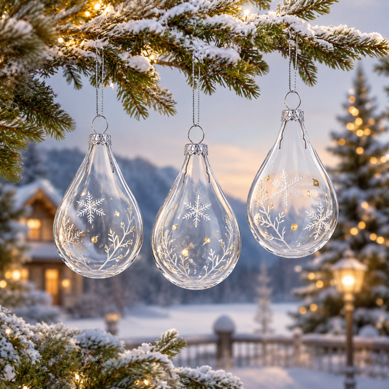 Buy Christmas Ornaments Clear Glass by BestPysanky Online Gift Ship